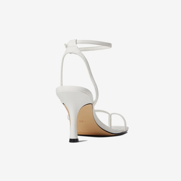 Calvin Klein Millie Ankle Strap Sandal in White. - Picture 4 of 15